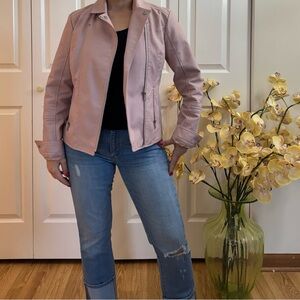 Baccini Pink faux leather jacket